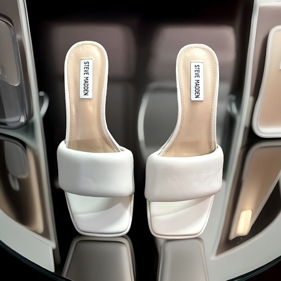 STEVE MADDEN Snazzy Heeled Sandal Mule Kitten Heel Man-Made UpperLining, Insoles - Picture 6 of 17